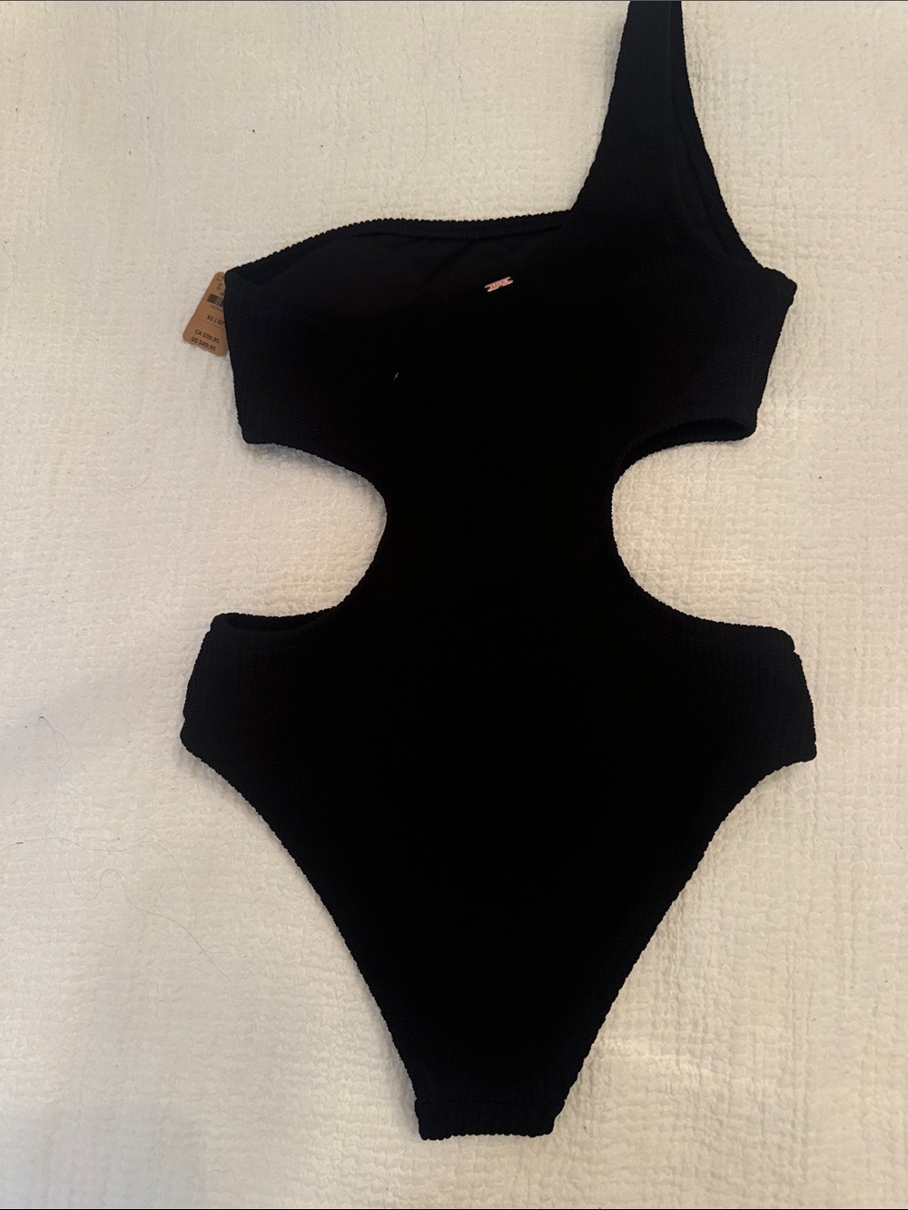 One-Piece Cutout Swimsuit - Black - Picture 2 of 2